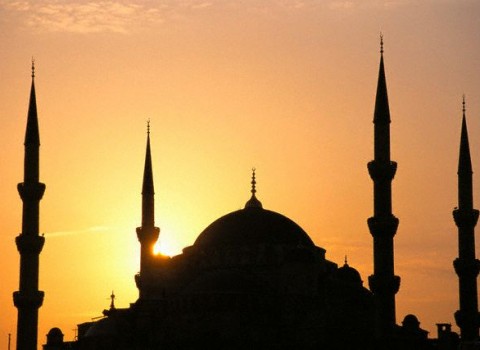 Sunset Behind Blue Mosque
